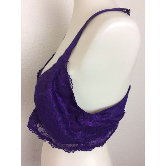 Savage x Fenty Lingerie Bra Wireless Metallic Lace - Picture 5 of 10